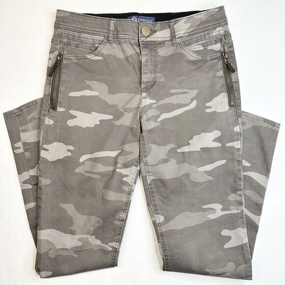 Democracy Ab Solution Skinny Jeans Womens 8 Gray Camo Stretch Denim Booty Lift - Picture 1 of 12